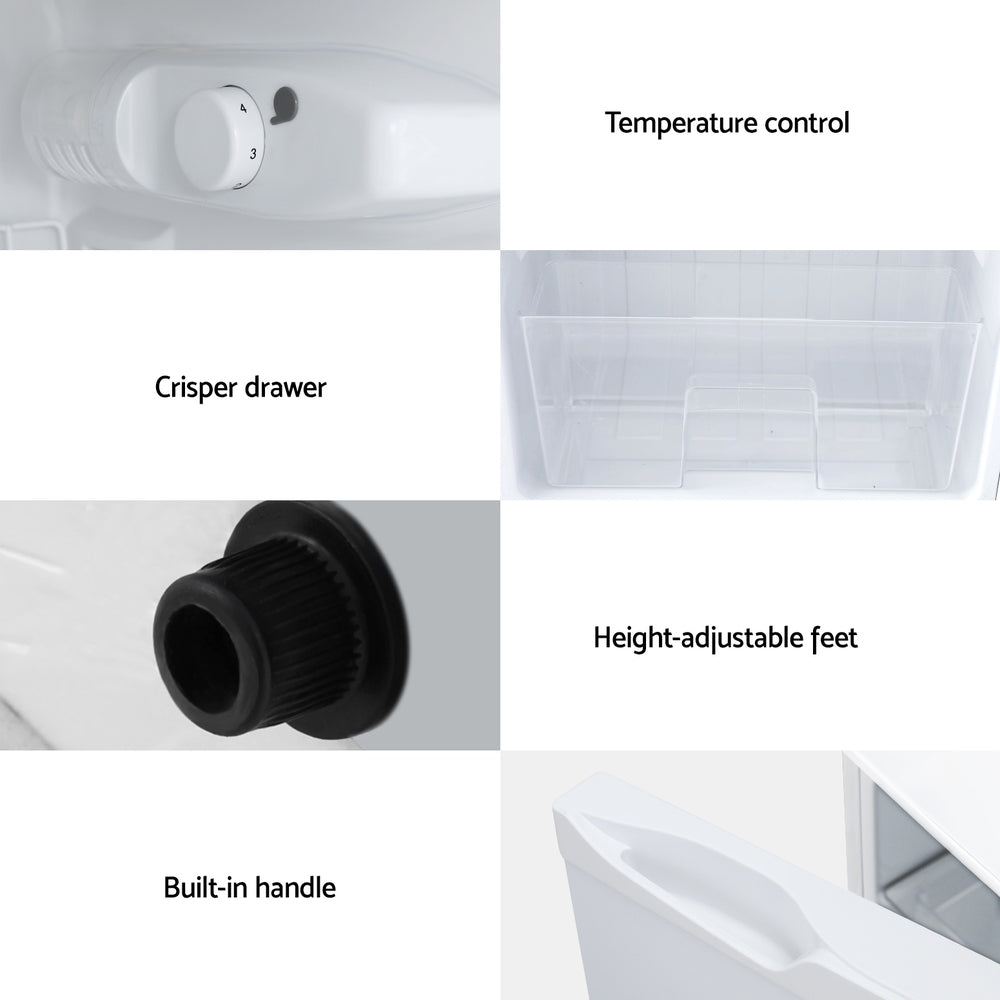 80L Bar Fridge Mini Freezer Refrigerator White