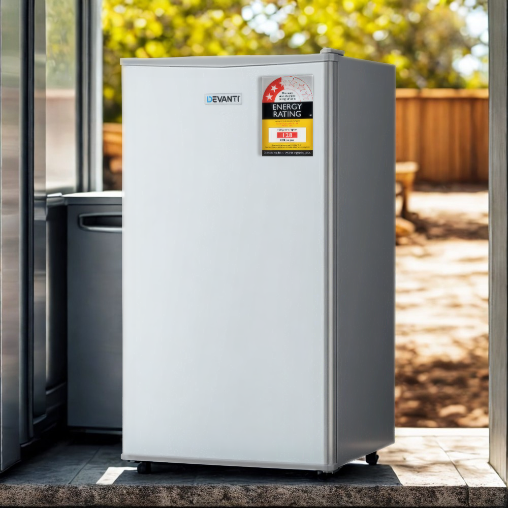 95L Under Bench Bar Fridge White