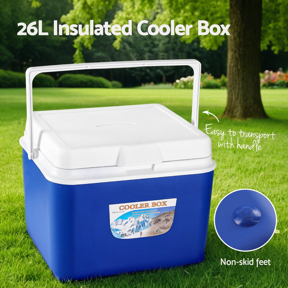 26L Portable Ice Cooler Box Camping Esky