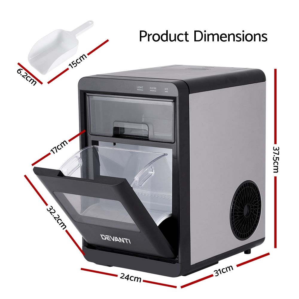 20kg Devanti Ice Maker Machine Chewable Nugget Ice