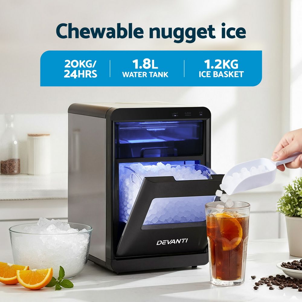 20kg Devanti Ice Maker Machine Chewable Nugget Ice