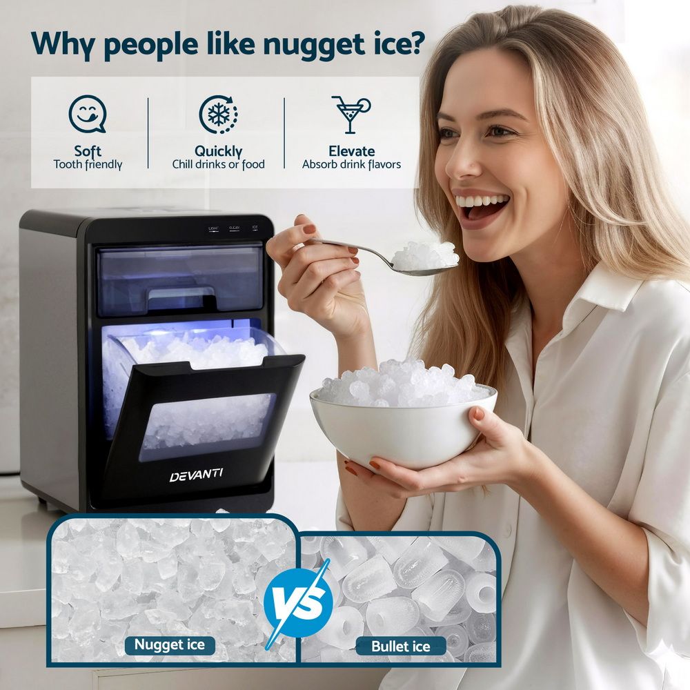 20kg Devanti Ice Maker Machine Chewable Nugget Ice