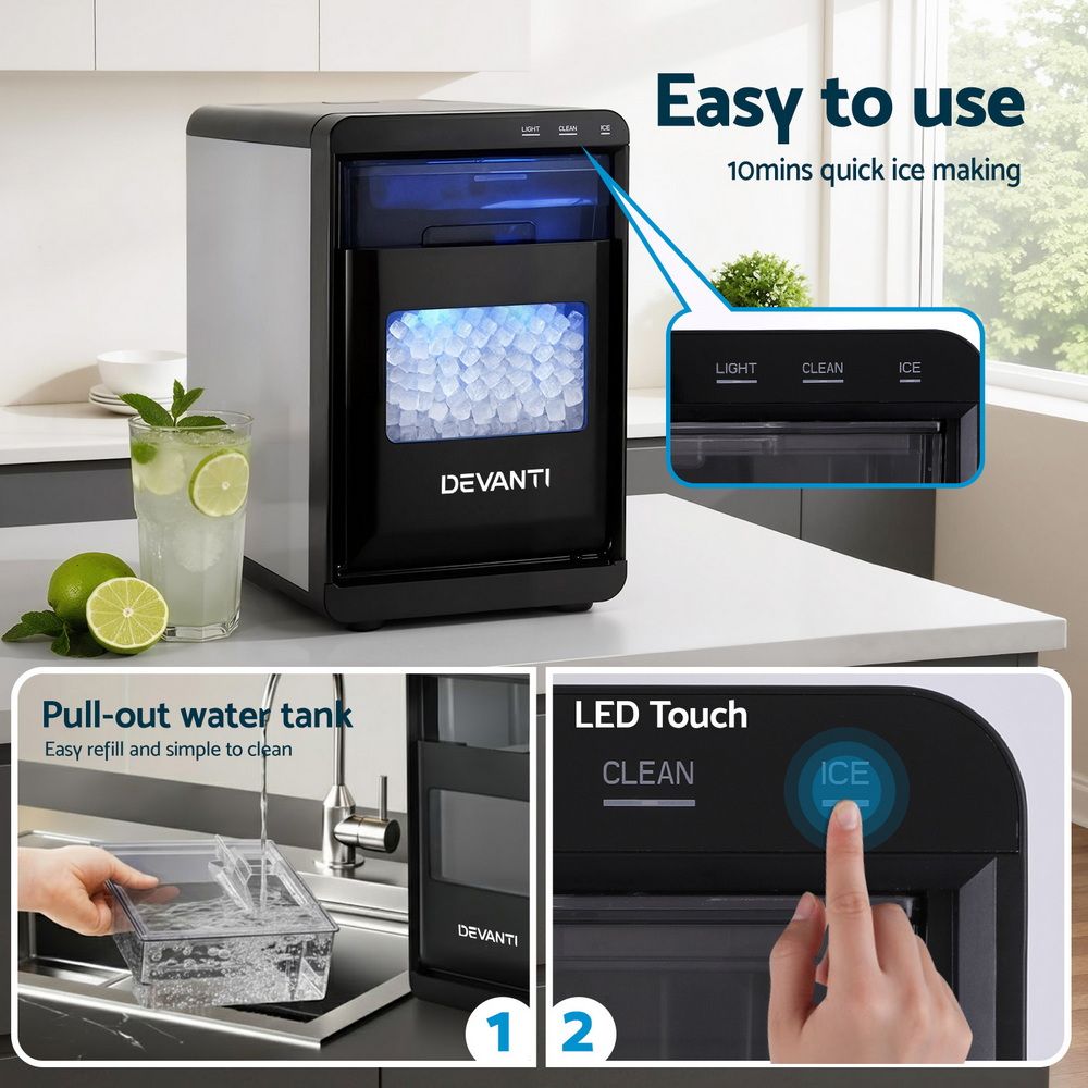 20kg Devanti Ice Maker Machine Chewable Nugget Ice