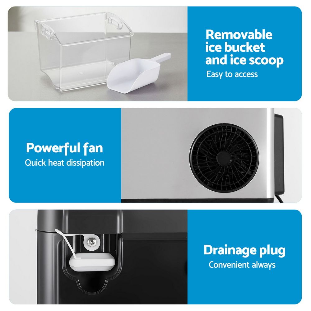 20kg Devanti Ice Maker Machine Chewable Nugget Ice