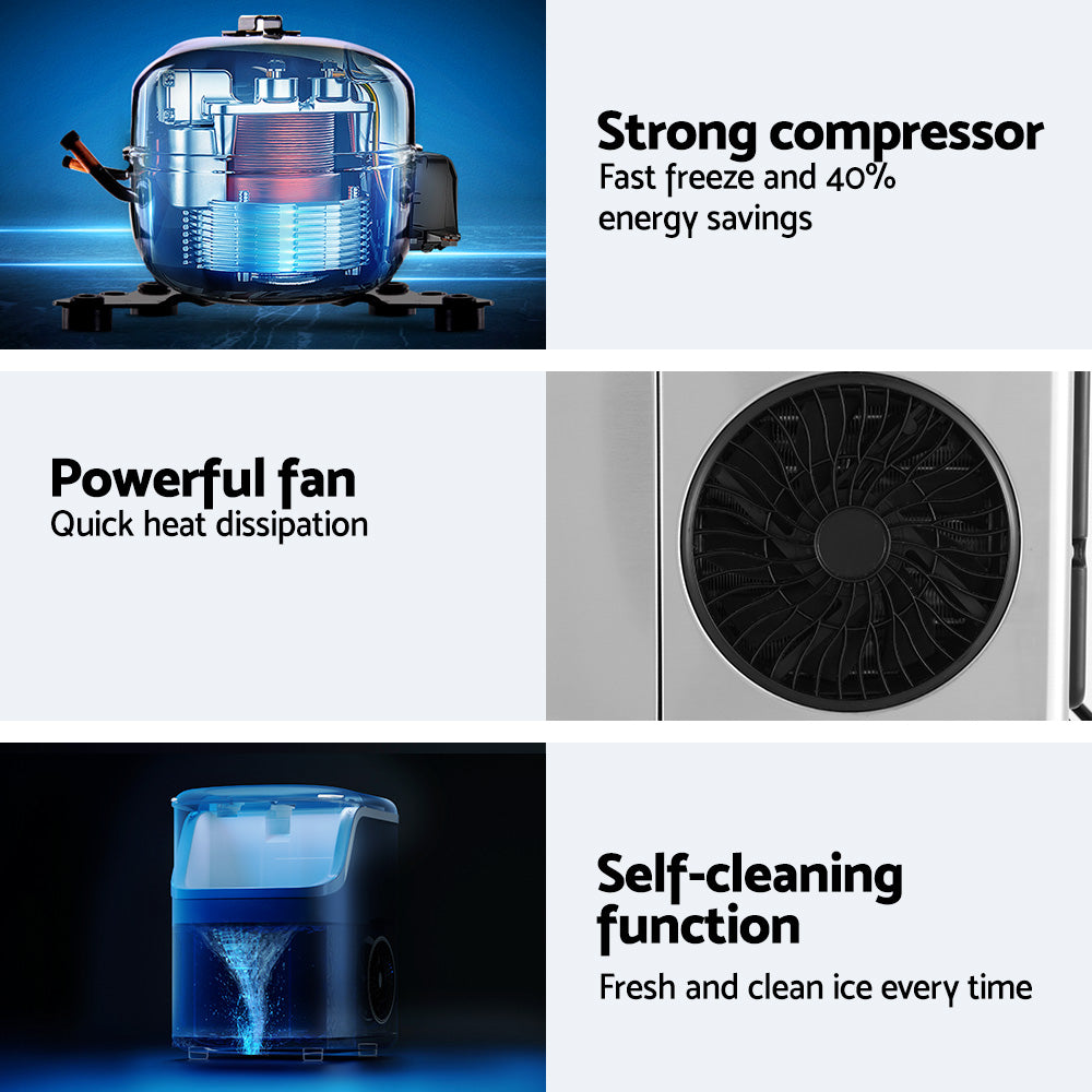 15kg Devanti Ice Maker Machine Nugget Ice Cube