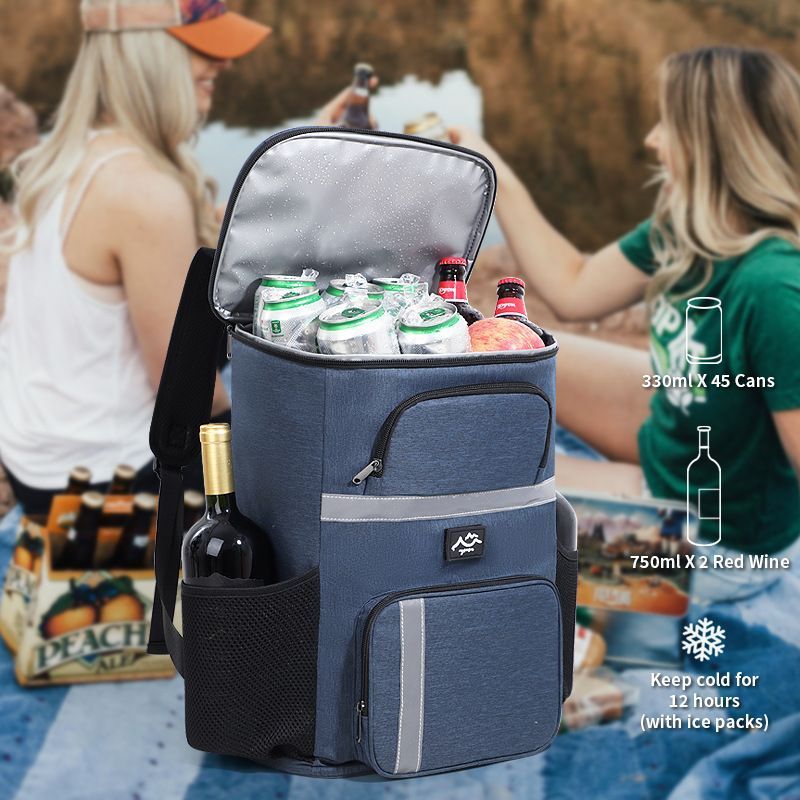 Outdoor Camping Insulated Cooler Backpack for Picnic Hiking (Grey)