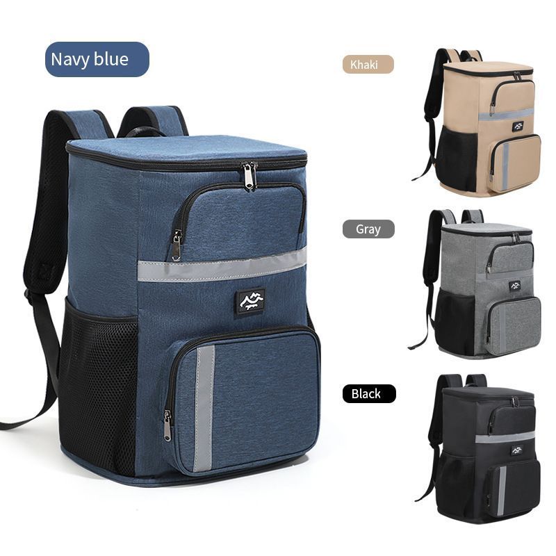 Outdoor Camping Insulated Cooler Backpack for Picnic Hiking (Grey)