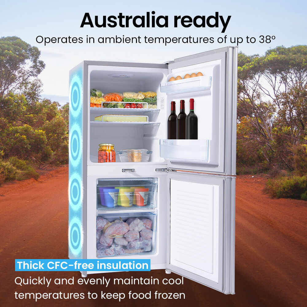 119L Upright Portable Fridge Mini Freezer, for Motorhome and Caravan, Silver
