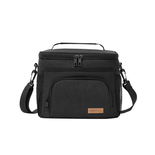 9L Black Insulated Lunch Bag Cooler Tote