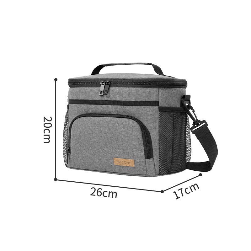 9L Black Insulated Lunch Bag Cooler Tote